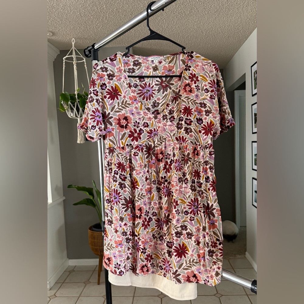 Floral Patterned Babydoll Dress
